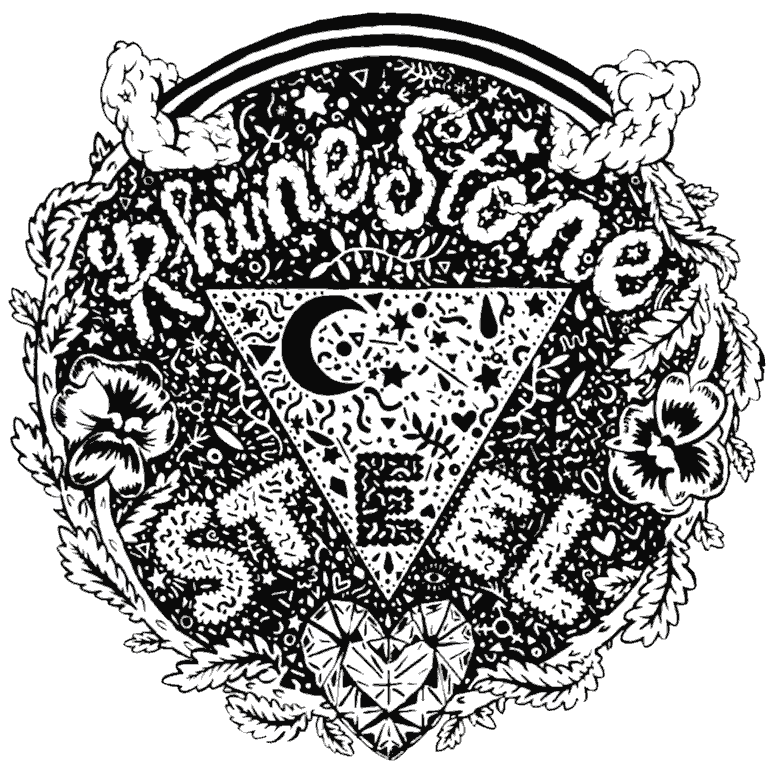 Rhinestone Steel Logo
